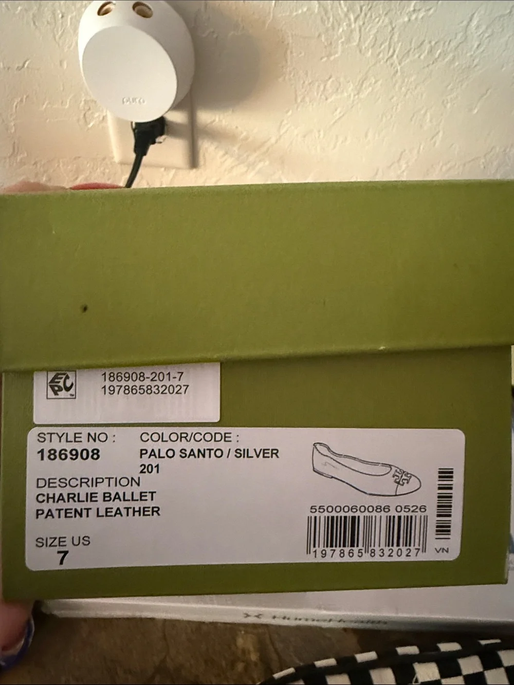 Tory Burch Charlie Ballet Flats in Palo Santo & Silver